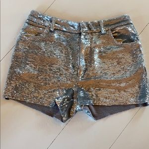 Sequin mini shorts
